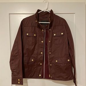 J. Crew downtown field jacket burgundy medium tall